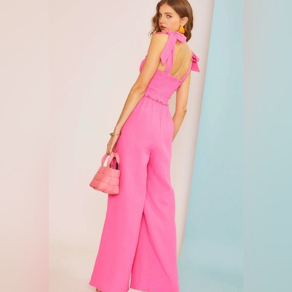 Pink Sleeveless Jumpsuit - Picture 3 of 5